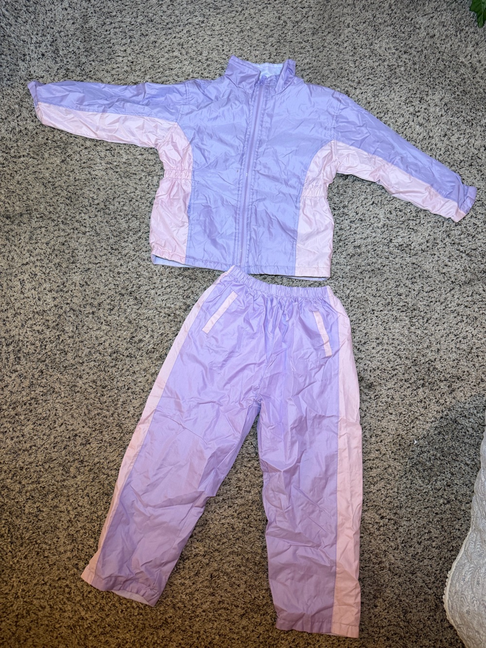 Girls Size 5 Purple & Pink 2-Piece Tracksuit Set